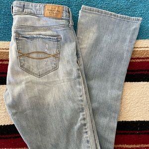 Abercrombie & Fitch Light Wash Distressed Jeans